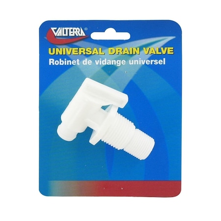 Valterra UNIVERSAL DRAIN VALVE, THREADED, CARDED A01-2026VP